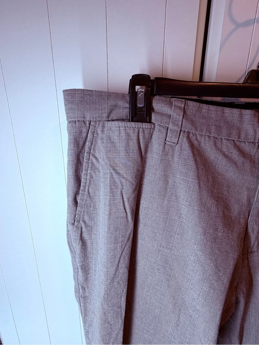 Old Navy 2008 Gray Grid Check Trousers Men's Academia Workwear Boho Y2K